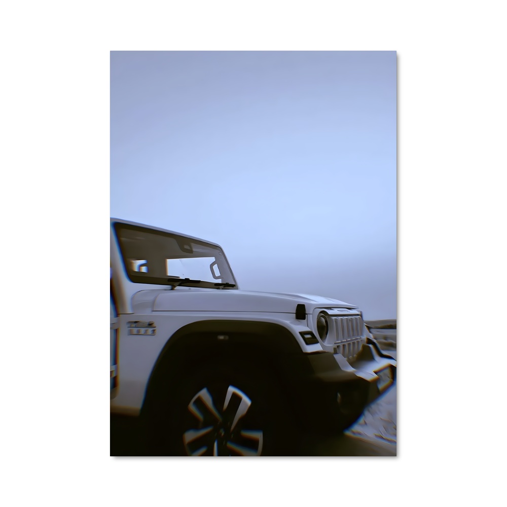 Poster Jeep à la Plage